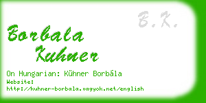 borbala kuhner business card